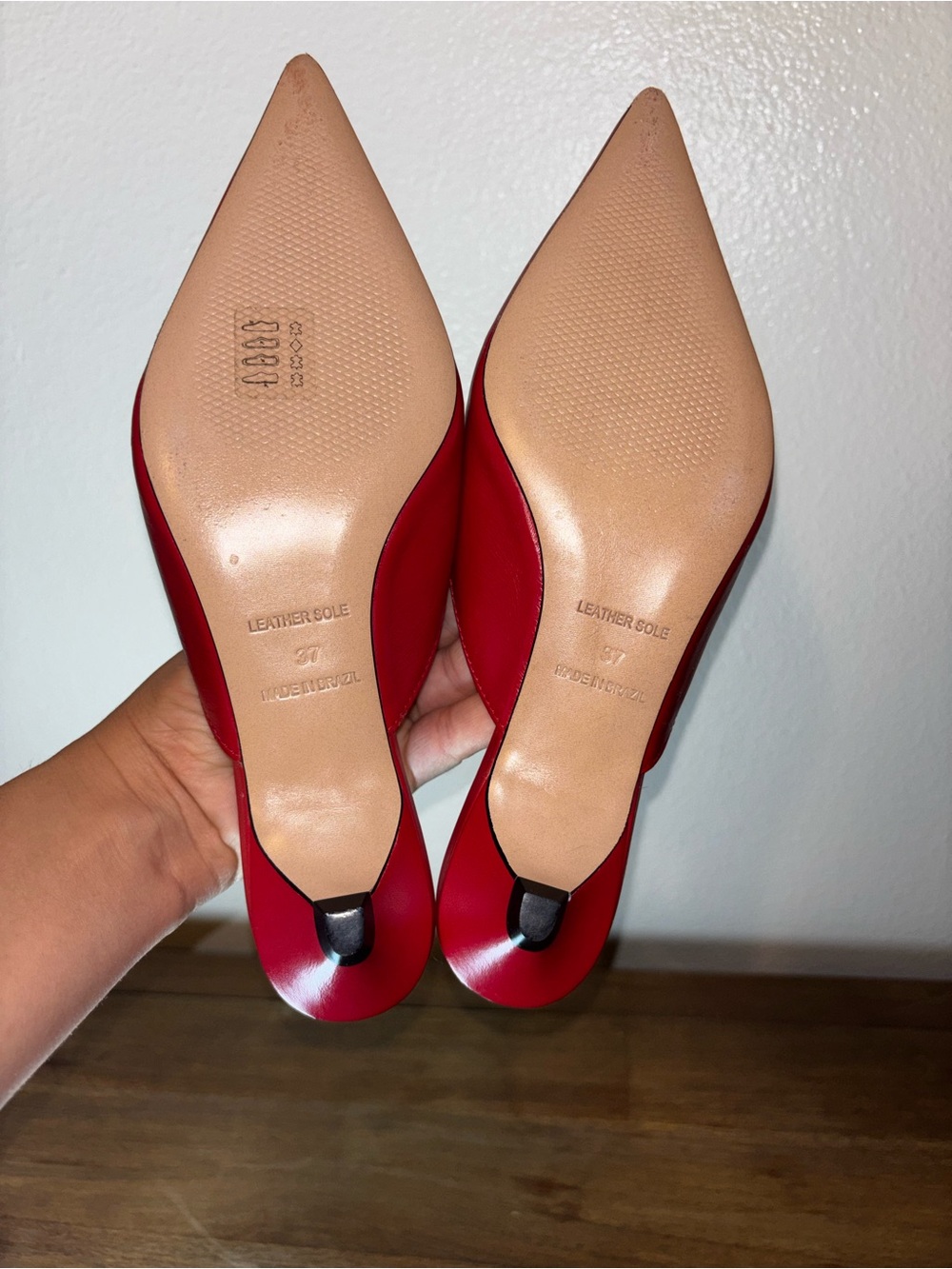 Maeve Heart Mule Heels, Size 37, US 6 - 6 1/2 , Retail $170.00, Color: Red - Picture 8 of 8